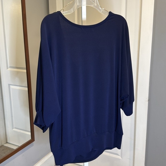 Baby Phat blue sequin holiday party New Year’s plus size 2X blouse top - Picture 9 of 10